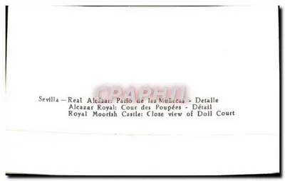 Sevilha — Alcáçar Real: Pátio das Bonecas — Detalhe — Verso