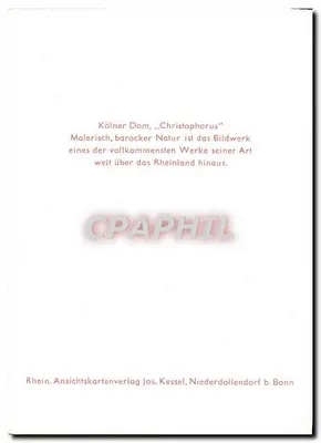 Chrystus — statua w Kölner Domie — b. Bonn — Rewers