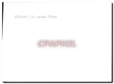 Colmar — Dom Pfister — numer seryjny nie widoczny — Rewers