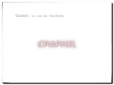Colmar - Rue des Marchands — Rewers