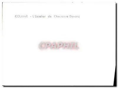 Colmar — Schody Starej Celnii — Rewers