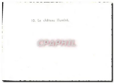 Zamek oświetlony — widok nocny — seria n°10 — Rewers