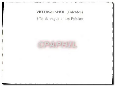 Villers-sur-Mer (Calvados) — Efeito de onda e as Falésias — Verso