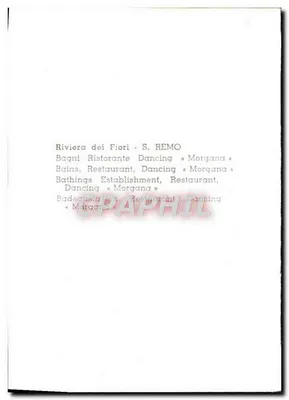 Riviera dei Fiori - S. Remo - Bagni Ristorante Dancing « Morgana » — Rewers