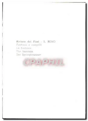 Riviera dei Fiori - S. Remo - Fontanna z wodospadami — Rewers