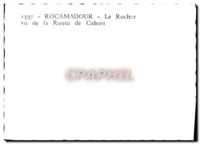 Rocamadour — O Rocher visto da Estrada de Cahors — 1597 — Verso
