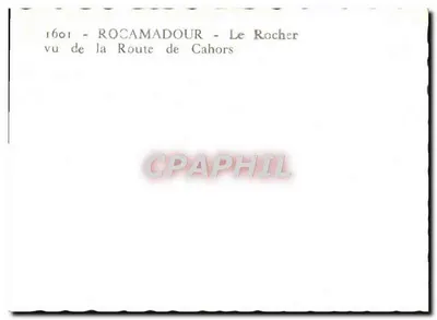 Rocamadour — O Rocher visto da Estrada de Cahors — 1601 — Verso