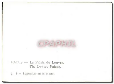 O Palácio do Louvre — Paris — L.I.P. — n°44 — Verso