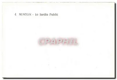 Menton - Publiczny ogród — n°4 — Rewers