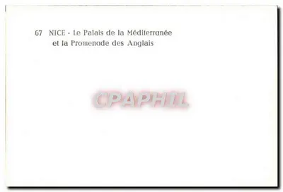 NICE - Pałac Śródziemnomorski i Promenada Anglijska — Rewers