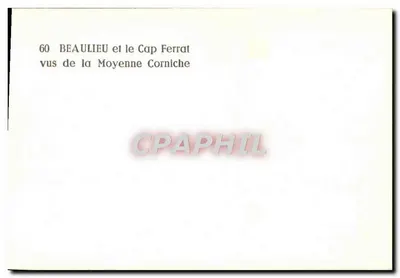 Beaulieu i Cap Ferrat — widok z Moyenne Corniche — n°60 — Rewers