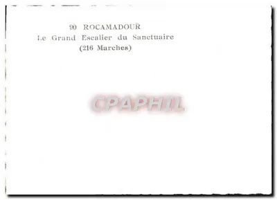 Rocamadour — O Grande Escadário do Santuário (216 degraus) — n°90 — Verso