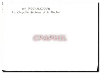 Rocamadour — A Capela São João e o Rocha — n°105 — Verso