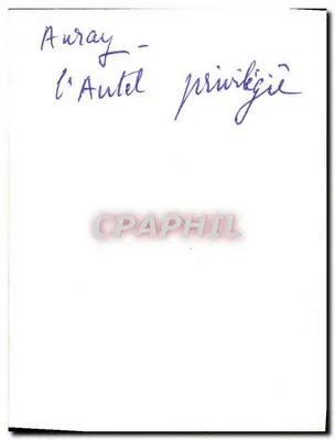 Auray — Przywilejowany ołtarz — Rewers