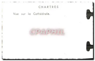 Chartres — Vista sobre a Catedral — Verso