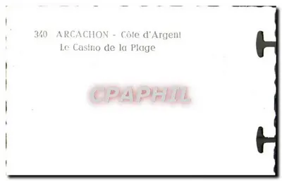 Arcachon - Côte d'Argent - Kasyno nad plażą — seria 340 — Rewers