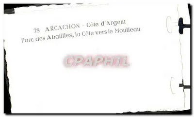Arcachon - Côte d'Argent - Park Abatilles, Côte w kierunku Moulleau — Rewers