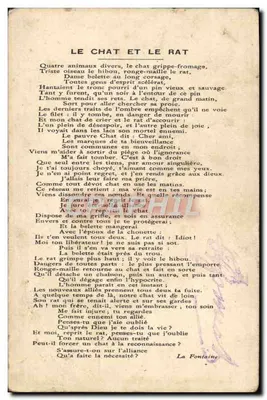 Kot i mysz — LITH. VILLEWARD I SYNOWIE, ULICA GLACIERY 16, PARIS — Rewers