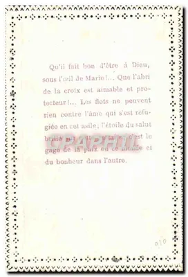 Cruz y paloma — oración a María — L. Turgis, editor — Reverso