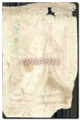 Saint Étienne — heilige martelaar — ansichtkaart met ingekleurde gravure — Achterkant