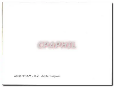 Amsterdam — Kanał z łódkami i kościołem — n° 123 — Rewers