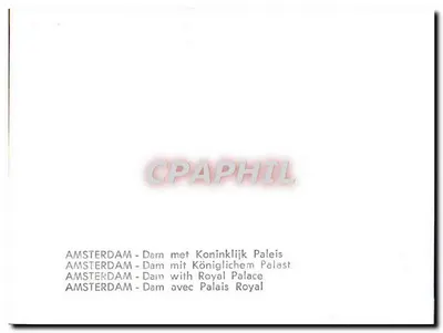 Amsterdam - Dam z Pałacem Królewskim — Rewers