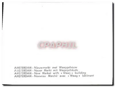 Amsterdã - Nieuwmarkt com o edifício Waag — n° 12345 — Verso