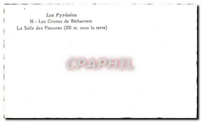 Pyrène — Jaskinie Bétharram — Sala Pieuvres (200 m. pod ziemią) — Rewers