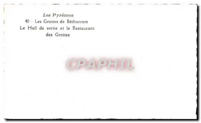 Pyrénées — 40 — Grotty Bétharram — Hala wyjścia i restauracja w Grotach — Rewers
