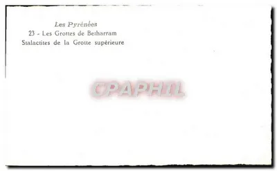 Pyrénées — 23 — Jaskinie Betharram — Stalaktyty w jaskini górnej — Rewers