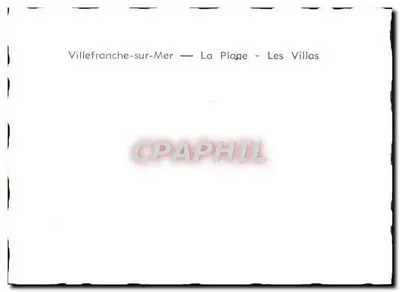 Villefranche-sur-Mer — A Praia - As Villas — Verso