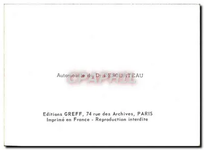 Ruinen eines Dorfes nach dem Krieg — zerstörtes Auto im Vordergrund — Éditions GREFF, Paris — Rückseite