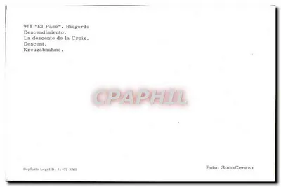 Cruzifixo — cena da descida da cruz — n°918 — Verso