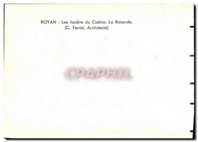Royan - Ogrody Kasyna. Rotunda — (C. Ferret, Architekt) — Rewers