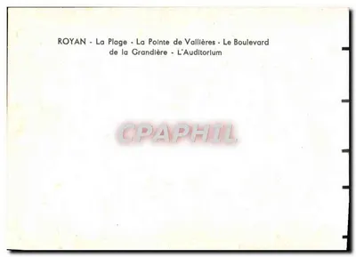 Royan - Plaża - Wyspa Vallières - Bulwar Grandière - Audytorium — Rewers