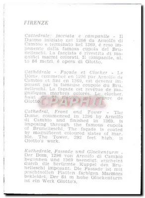 Florence — Katedra i dzwonnica — Rewers