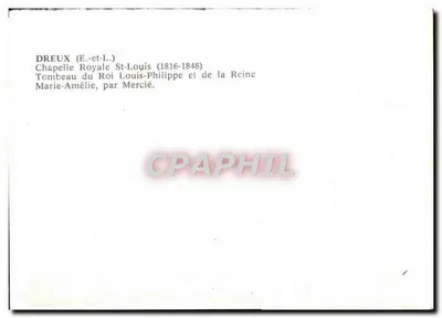 Túmulo do Rei Luís-Filipe e da Rainha Maria-Amélia — Capela Real Saint-Louis — por Mercié — Verso