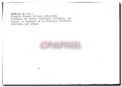 Capela Real Saint-Louis — Túmulo do Príncipe Ferdinand de Orleães e da Princesa Ferdinand de Orleães — por Loison e Chapu — Verso