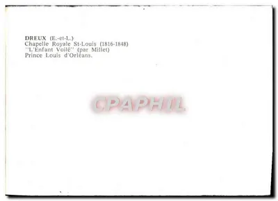 Capela Real de São Luís — A Criança Coberta (por Millet) — Príncipe Luís de Orleães (1816-1848) — Verso