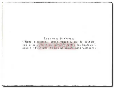 Le rovine del castello — Calendal — testo di Frédéric Mistral — Verso