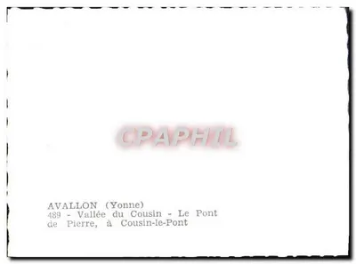 Avallon (Yonne) — Vale do Cousin - O Ponte de Pedra, em Cousin-le-Pont — editor Molié — Verso