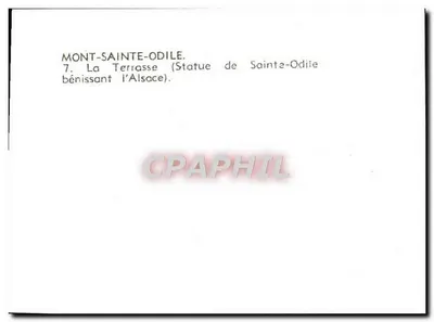 Mont-Sainte-Odile — Statua św. Odile błogosławiającej Alzace — n°7 — Rewers