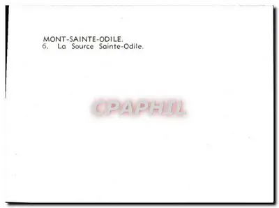 Mont-Sainte-Odile — La Source Sainte-Odile — n°6 — Verso