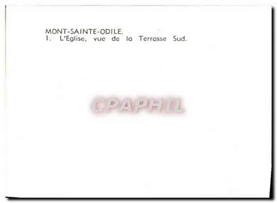 Mont-Sainte-Odile — Katedra widziana z południowej tarasy — n°1 — Rewers