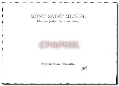 Mont Saint-Michel — Abadía (Sala de los Caballeros) — Reverso