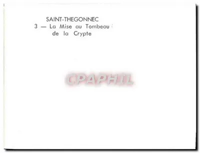 Saint-Thégonnec — A Colocação no Túmulo da Cripta — Verso