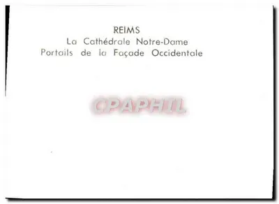 Reims — Ansicht der Kathedrale Notre-Dame, Portale der Westfassade — Rückseite