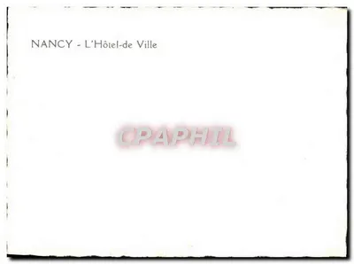 Nancy - O Hotel de Ville — Verso
