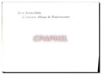 Mont Sainte-Odile — Stara świątynia Niedermunster — Rewers