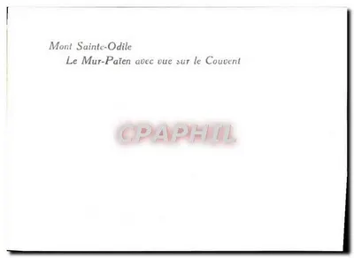 Mont Sainte-Odile — Le Mur-Païen z widokiem na klasztor — Rewers